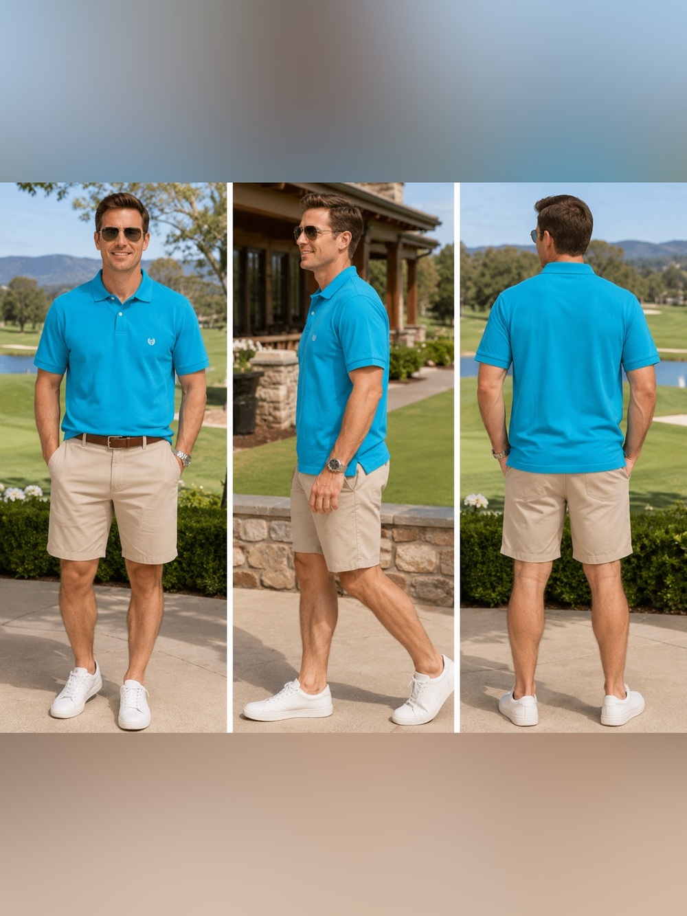 Chaps Polo Shirt XL Teal Blue Cotton Pique Classic Fit Golf Casual Preppy | EUC